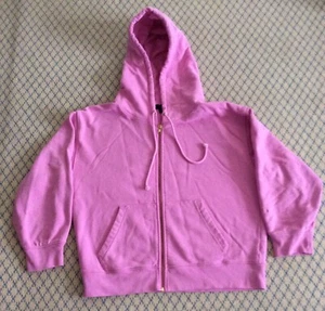 Girls J. Crew Zippered Front Hooded Cotton Pink Jacket/Sweatshirt Size XS - Picture 1 of 4