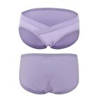 Cotton Breathable U Shaped Low Waistline Pregnant Woman Underpants Purple L✿