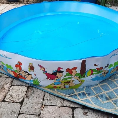 Vintage Flintstones Snapset swimming wading pool The Wet Set kids retro 1982 - Image 1 of 4
