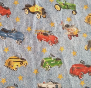 antique airplane truck car fun fabric length piece 21 x 11 inch - Picture 1 of 2