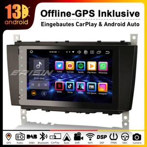 8-Kern Android 13 Autoradio CarPlay Navi DAB+Mercedes C/CLK/CLC-Klasse W203 W209 - Bild 1 von 16