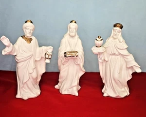Belén Reyes Magos 3 Figuras Navidad Oro Blanco Melchor Casper Bal - Imagen 1 de 13