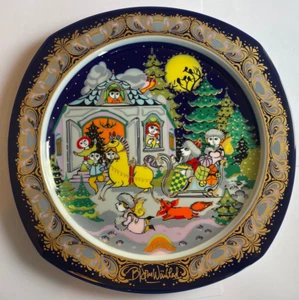 Rosenthal Bjorn Wiinblad Christmas Carol Plate 1984 - Jingle Bells - Picture 1 of 10