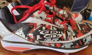 Boombah Men's Metal Baseball Cleats Black Silver Camo White Red Sz 11 - Bild 1 von 4