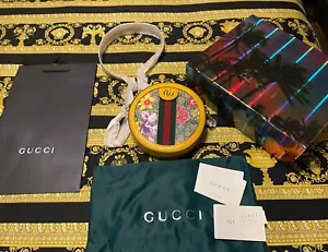 Neu mit Etiketten & Kiste 100% Auth Gucci Ophidia GG Flora Umhänge Mini Rund Bag - Bild 1 von 8
