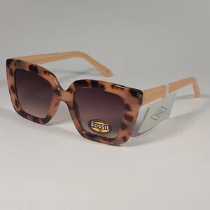 Fossil FW223 Oversize Butterfly Sunglasses Light Tortoise Brown Gradient Lens 50 - Picture 1 of 11