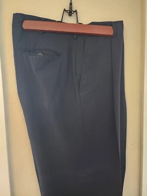 Pantalones de vestir Alfani 100 % lana plisados/puños azul oscuro talla 33-30 Foto 1 de 3