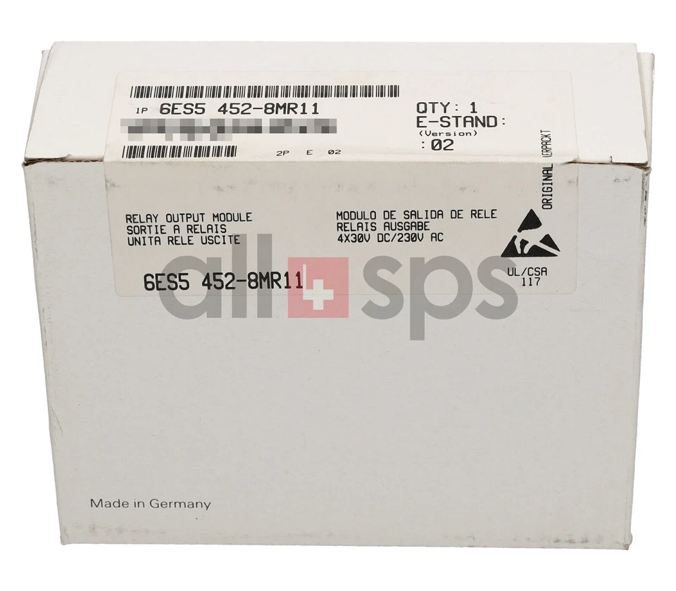 Siemens 6es5 452-8mr11 Relay Output