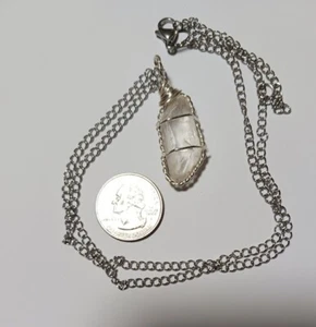 Ohio Selenite Crystal Pendant/Necklace - Picture 1 of 3