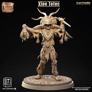Pantheon totec degli Aztechi Ragnarok D&D Argilla Stampato in 3D - Foto 1 di 3