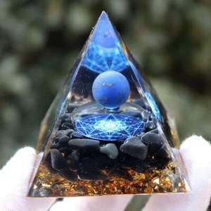 Beliebte Kristall Kies Pyramide Dekoration Zuhause Harz Epoxid Handwerk Büro - Bild 1 von 10