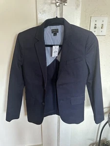 Crewcuts Thompson Boys Child Blazer Jacket Sz 12 Blue Navy J Crew Cotton NWT - Picture 1 of 4