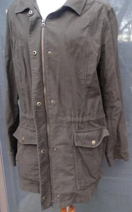 J. Jill Utility Jacke XL braun, Full Zip, Cinched Waist, Taschen, 100% Baumwolle - Bild 1 von 9