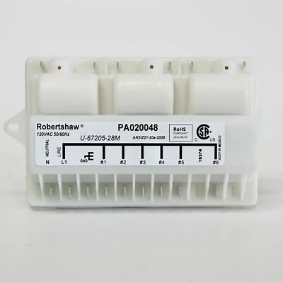 Robertshaw U-67205-28M 燃气烤箱 火花成分模块 适用于 Viking PA020048 — 第 1/3 张图片