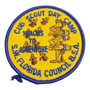 Cub Scout Day Camp Boy Scout Patch St. Florida Council BSA Tracks to Adventure - Picture 1 of 2
