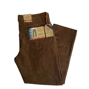Pantalones elásticos de pana premium de colección resistentes a la intemperie para hombre marrón nuevo con etiquetas - Imagen 1 de 16