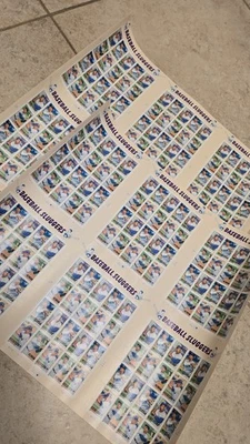 2x BASEBALL STAMP PRESS SHEETS 240x USPS STAMPS BASEBALL SLUGGERS - Image 1 of 3