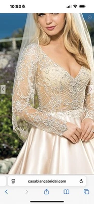 Casablanca Bridal Dress Style 2358 In Fairytale Collection Ivory Size 12 - Image 1 of 4