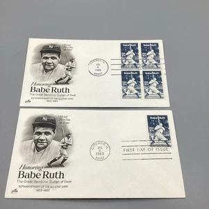 (2) Vintage 1983 Babe Ruth First Day Issues, Chicago,IL - Picture 1 of 5