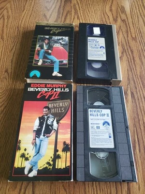 Beverly Hills Cop 1 & 2 VHS Tape lot Eddie Murphy 1980s Comedy Tested Work Great - Image 1 of 4