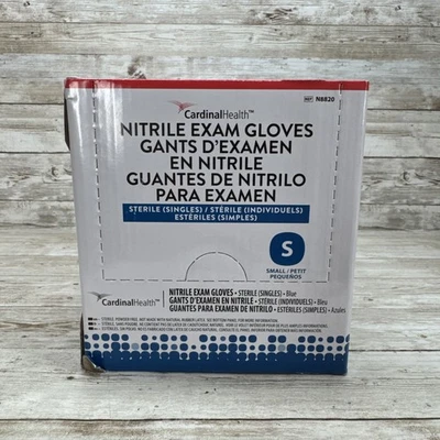 Cardinal Health Nitrile Exam Gloves Sterile *50 Singles* Size: Small *Exp 12/26* - Image 1 of 4