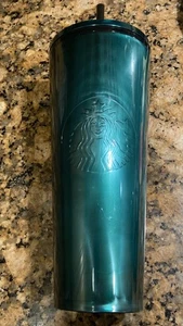 Starbucks 2020 Marbled Green Acrylic Cold Beverage Tumbler and Straw 24oz - Bild 1 von 3