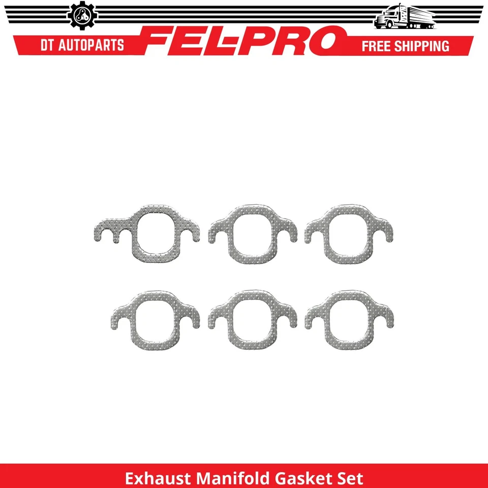 Комплект прокладок выпускного коллектора Fel-Pro 1986 1987 для 1985-1996 GMC G3500 4,3 л V6 - Изображение 1 из 1