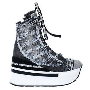 Jeansstiefel Schuhe, Handarbeit Damen Sportstiefel/Geburtstagsgeschenk - Bild 1 von 14