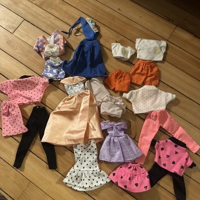 Doll Clothes Lot Shirts Dress Pants Skirts Shorts Tanks: Skipper & Stacie VTG - Image 1 of 4
