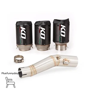 For Yamaha YZF-R6 2006-2025 Exhaust Middle Pipe Short Muffler Tip Slip on Carbon - Picture 1 of 12