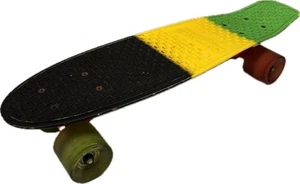Kryptonics Skateboard Torpedo Rasta Colors Gradient 22” Black Green Yellow Red - Picture 1 of 18