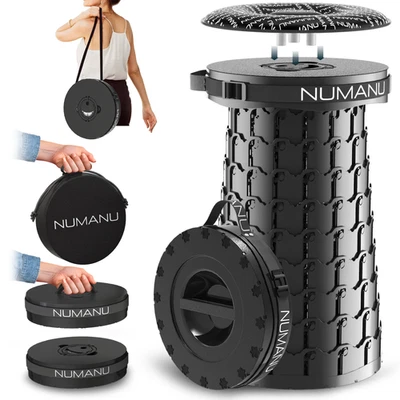 NUMANU 19.7" XXL Taller & Wider Collapsible Stool, Seat Cushion & Carry Bag