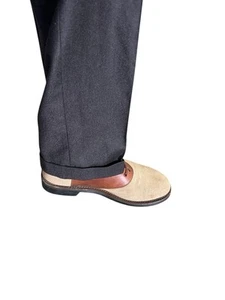 Vintage POLO RALPH LAUREN 11.5 D TAN SUEDE SADDLE SHOES - Picture 1 of 11