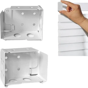 2Pcs Venetian Blind Brackets Curtain Mounting Bracket for Headrail Accessories - Picture 1 of 7