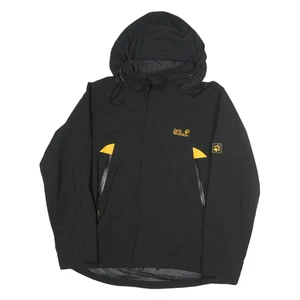 Chaqueta de exterior JACK WOLFSKIN para hombre negra amarilla S poliéster con capucha cremallera - Imagen 1 de 6
