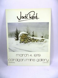 Jack Reid 1979 Exhibition Cardigan Milne Gallery Winnipeg Watercolor Poster - Picture 1 of 5