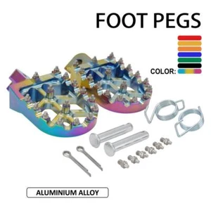 Motorcycle Foot Pegs Pedal Aluminium For TW200 PW50 PW80 TTR90 KLX110 Dirt Bike - Picture 1 of 11
