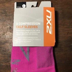 2XU X Compression Unisex Calf Sleeves Mag/lgy Large 1 Pair - Picture 1 of 8