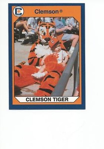CLEMSON TIGER MASCOT 1990 Collegiate Collection card #94 Clemson Tigers NR MT