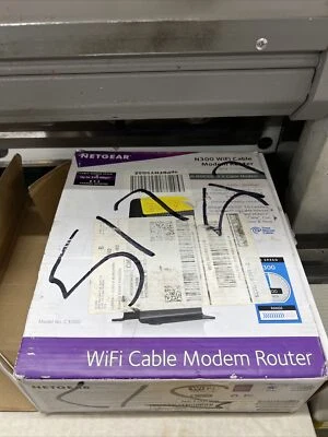 NETGEAR N300 WiFi Cable Modem Router Model C3000 - Image 1 of 4