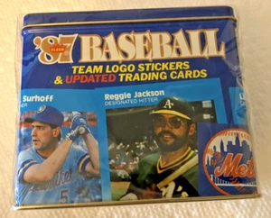 1987 Fleer Baseball Factory Tin Set Factory Sealed 132 Updated Coated Cards - Picture 1 of 5