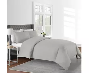 Queen/ Full Luxury Silver 625-Thread-Count 100% Cotton Duvet Cover Set - Picture 1 of 4