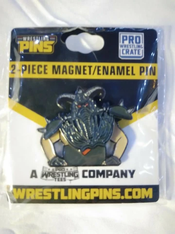Pro Wrestling Crate Exclusive Mastodon Vader 2 Piece Magnet Enamel Lapel Pin WCW Cover