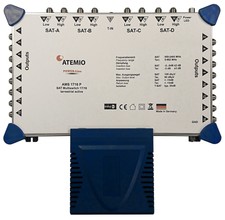 ATEMIO AMS1716P Multischalter POWER-Line 17/16 (4 Satelliten auf 16 Teilnehmer)