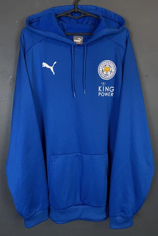 MEN FC LEICESTER CITY 2016/2017 HOODIE HOODED SOCCER FOOTBALL SHIRT SIZE 2XL XXL Cover
