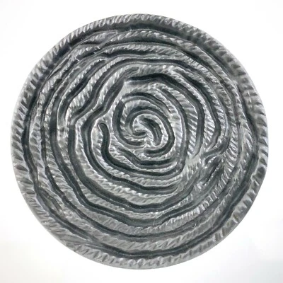 Vintage Molded Plastic Garment Button Size 1.75in Floral Pattern 932A - Image 1 of 4