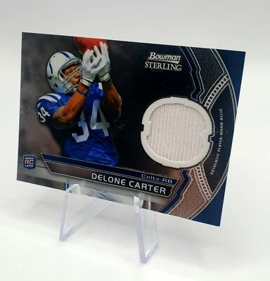2011 Bowman Sterling Relics Delone Carter #BSR-DC Rookie RC Colts - Image 1 of 4