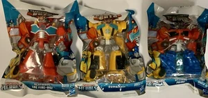 Transformers Rescue Bots Optimus Prime Bumblebee Heatwave Playskool Heroes Lot - Picture 1 of 2