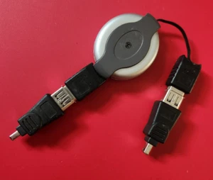 Universal Extendable FireWire 400 1394a 6-Pin Male / 4-Pin Male Cable (3.5') - Picture 1 of 3