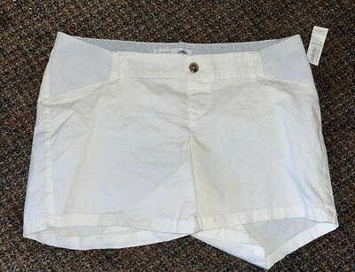 OLD NAVY WOMENS WHITE MATERNITY SHORTS SIZE 8 NWT ( B26) - Image 1 of 3